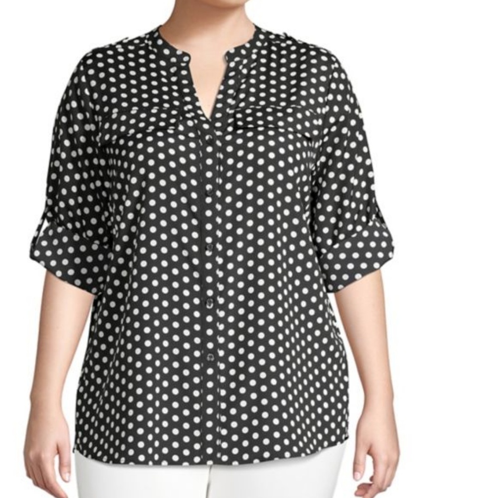 Calvin Klein printed Roll-Sleeve button up shirt